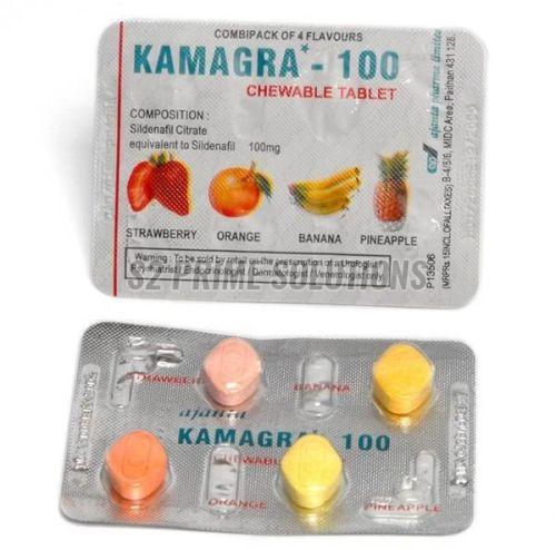 100mg Kamagra Sildenafil Citrate Chewable Tablet