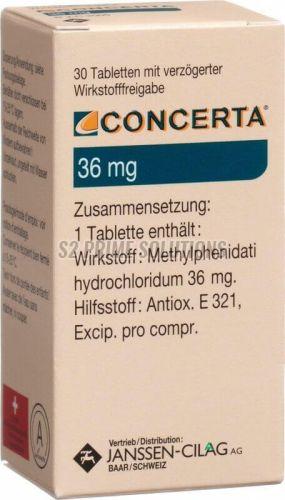 36mg Concerta Methyphenidate ER Tablet
