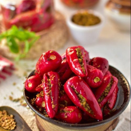 Stuffed Red Chilli Pickle