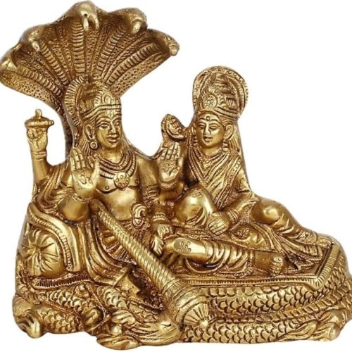 Brass Laxmi Vishnu Statue