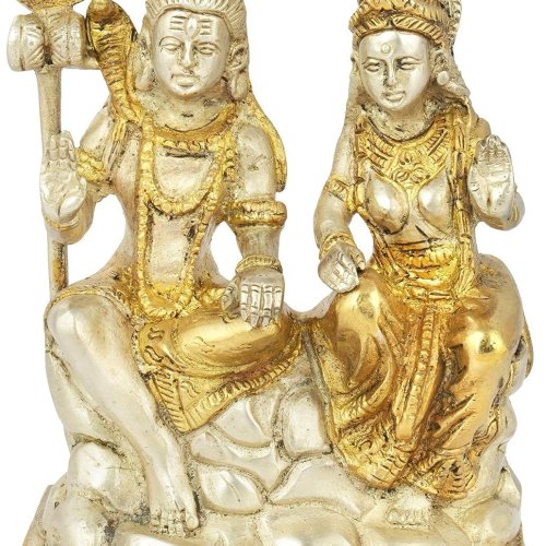 Brass Shiv Parvati Statue