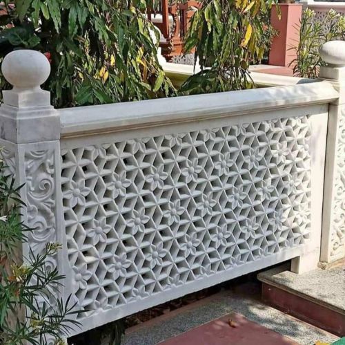 Rectangular White Sandstone Jali