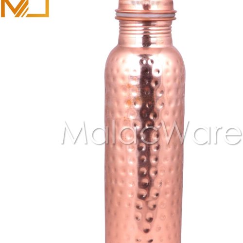 1000ml Pure Copper Hammered Finish Water Bottle