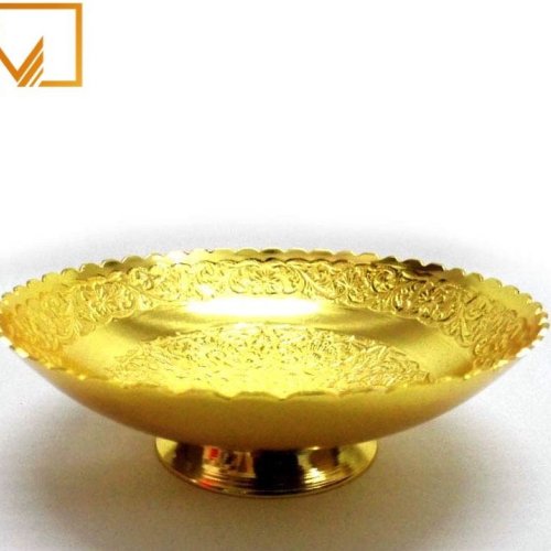 15cm Golden Round Decorative Bowl