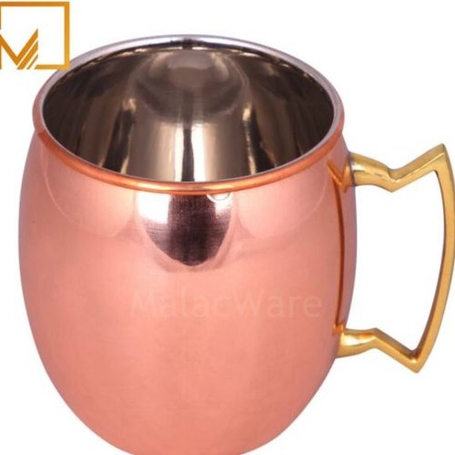 500ml Pure Copper Moscow Mule Mug with Nickel Lining