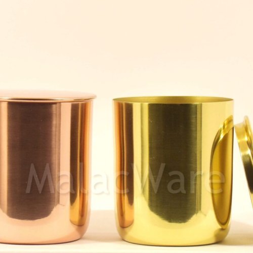 Copper Flat Base Candle Container