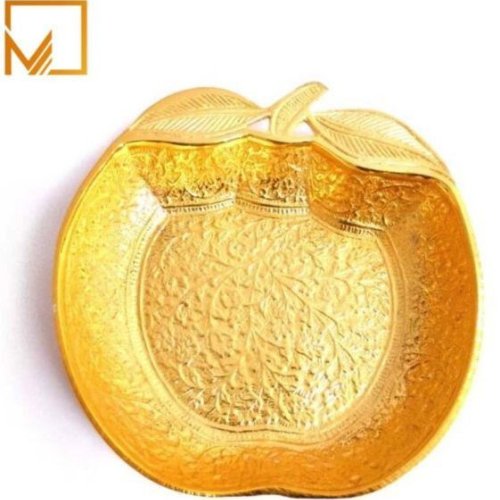 Golden Apple Brass Decorative Tray