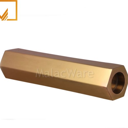 Hexagonal Golden Tall Tea Light Candle Holder