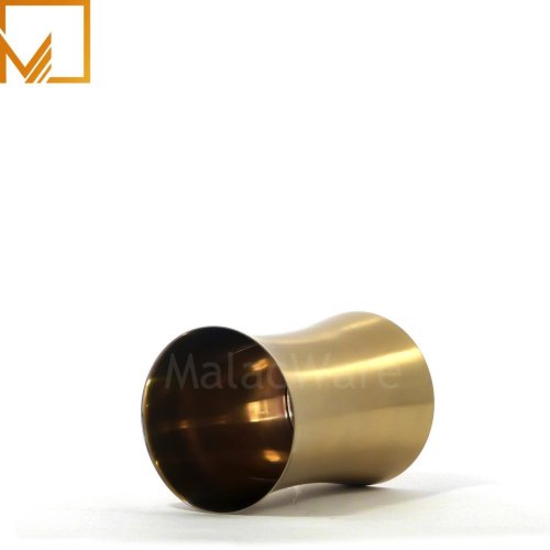 Matte Golden Brass Convace Candle Jar