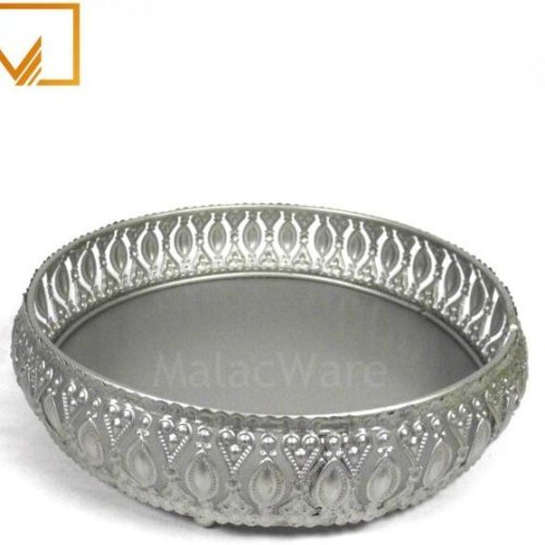 Silver Finish Decorative Pooja Thali