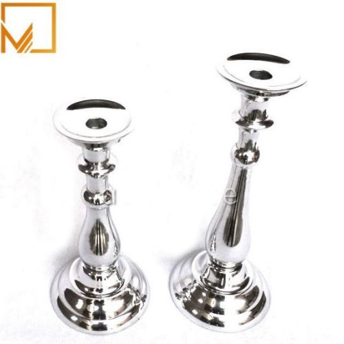 Stylish Silver Candle Holder Set