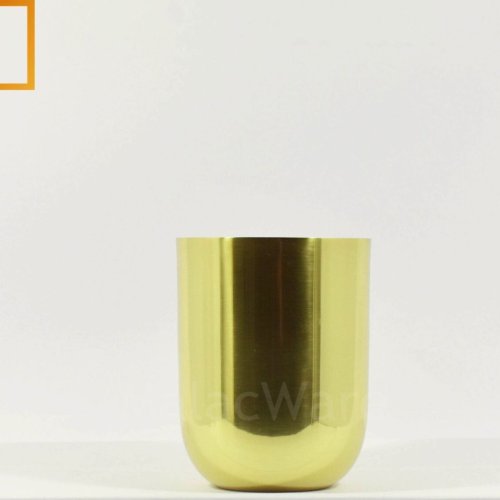 Versatile U Shape Golden Brass Candle Vessel