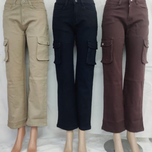 Ladies Cotton Cargo Pants