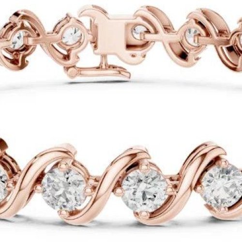 14K Rose Gold Sylvie Diamond Bracelet