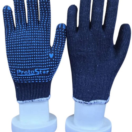 Protostar Blue PVC Dotted Hand Gloves