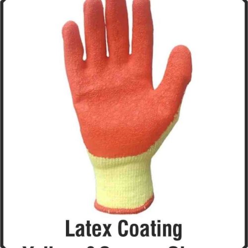Protostar Orange Latex Coated Glove