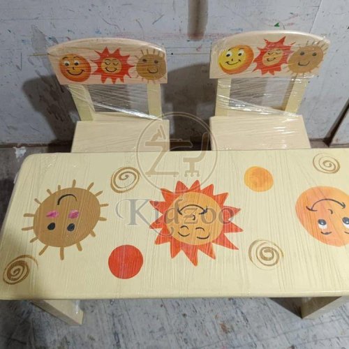 2 Seater Kids Mini Rectangle Table With Chair