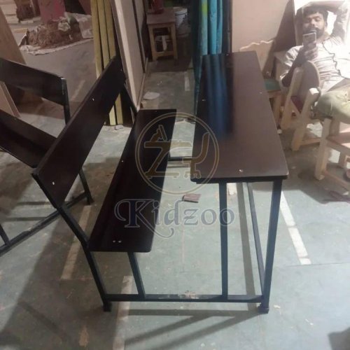 Brown Laminated Wooden School Desk 2 Seater