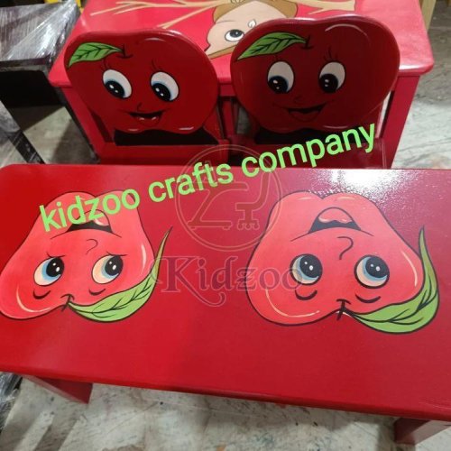 Designer Wooden Play School Table Chair Set