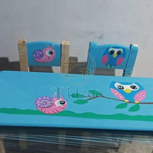 Modern Design Rubber Wooden Table Chair Set