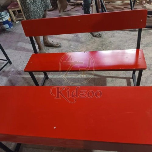 Solid Wood School Desk 2 Seater with Bench