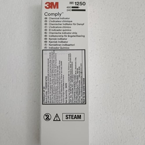 3M 1250 Comply Chemical Indicator Strip
