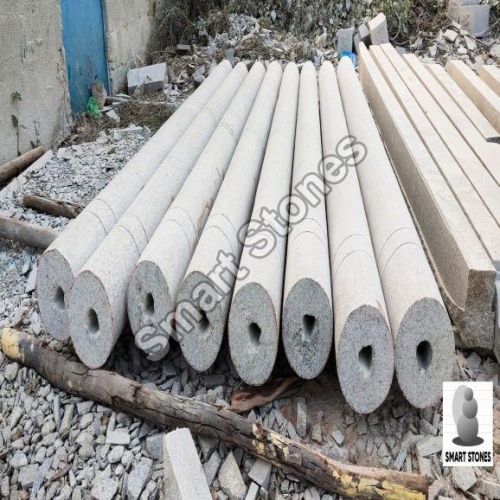 Round Natural Stone Pillar,