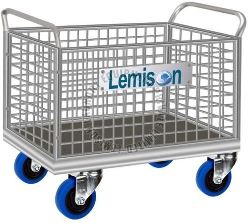 Stainless Steel 4 Wheel Dry Linen Trolley