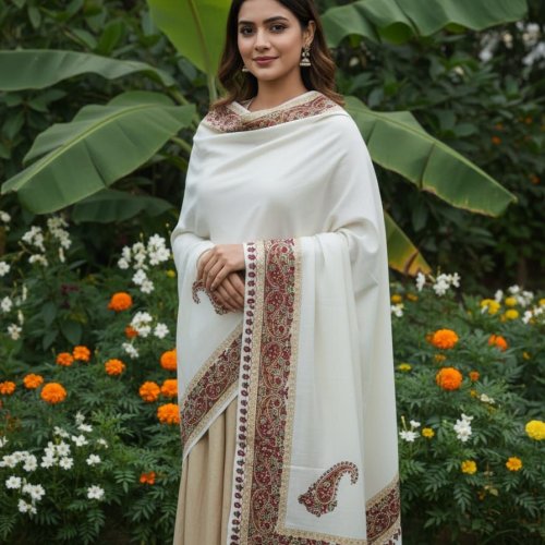 Poly Wool Sozni Shawl