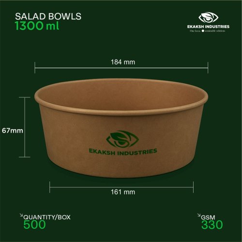 1300 Ml Disposable Salad Bowl With Lid