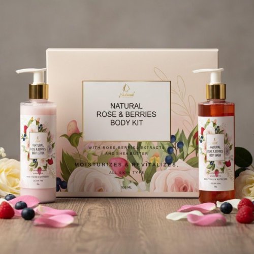 Natural THE Essence of Nature Rose & Berries Body Kit 500ML