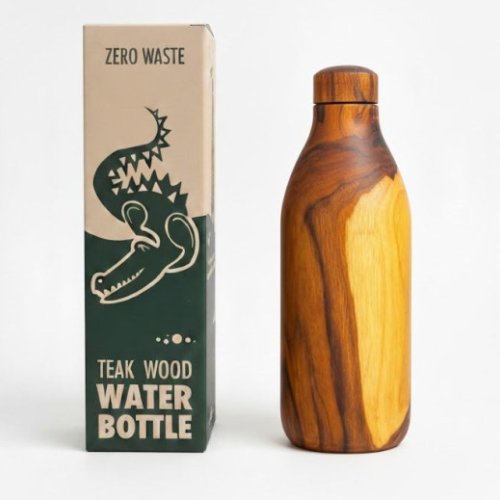 Wooden Copper Water Bottle