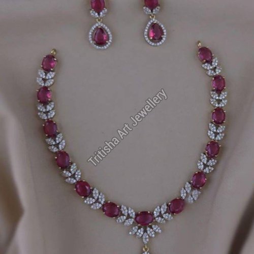 American Diamond Necklace Set