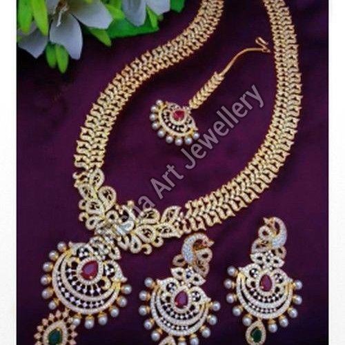 Antique Finish Temple Jewellery Necklace Set