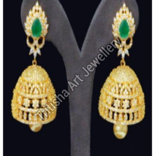 Gold Plated Classic Jhumka Earrings