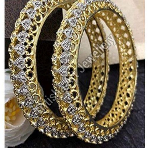 Gold Plated Pacheli Zircon Bangles