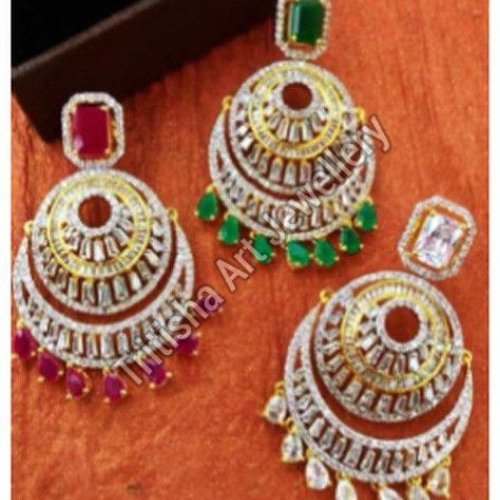 Mirror Work Jhumka Earrings