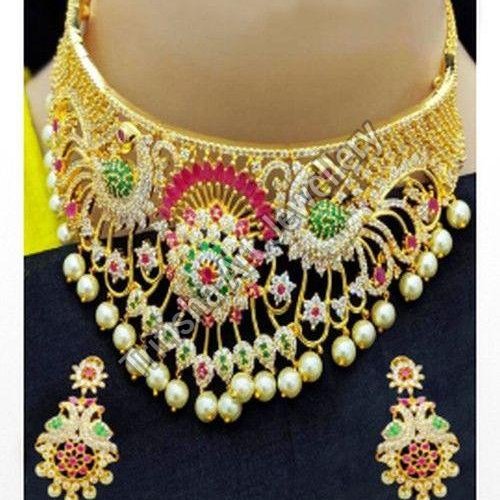 Pearl Embellished Ethnic Necklace Set