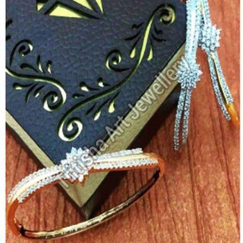 Silver Brass AD Diamonds Bracelet