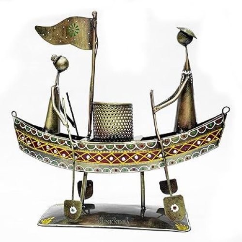 Metal Boat Shape Pen Holder