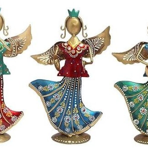 Metal Multicolor Musician Showpiece