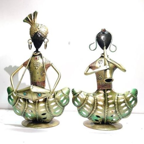 Metal Musician Tea Light Candle Holder