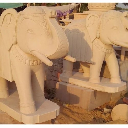 Stand Stone Elephant Statue