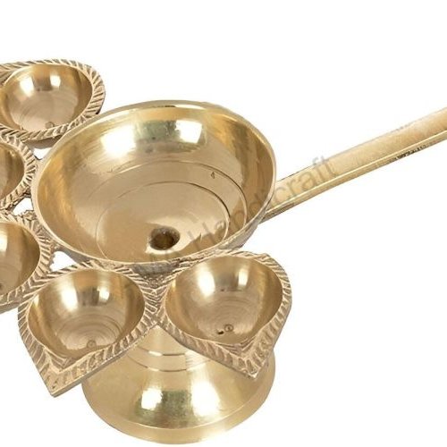 Golden Brass Diya Stand