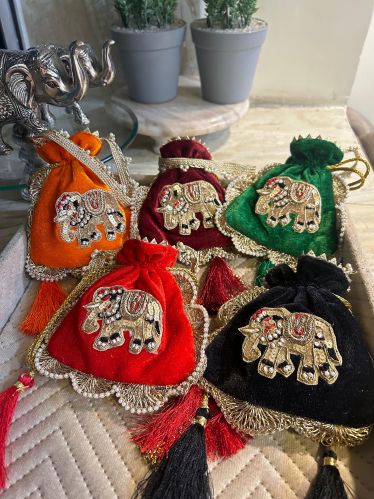 Zardosi Elephant Potli
