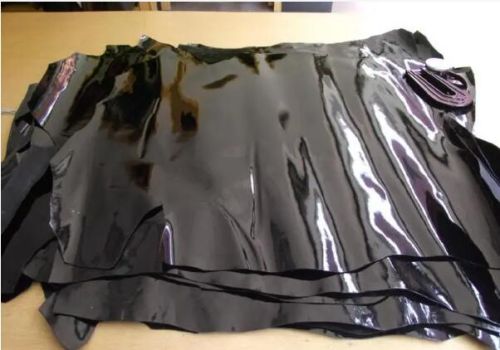Black Glossy Real Leather