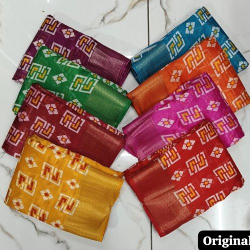 Printed Dola Silk Saree