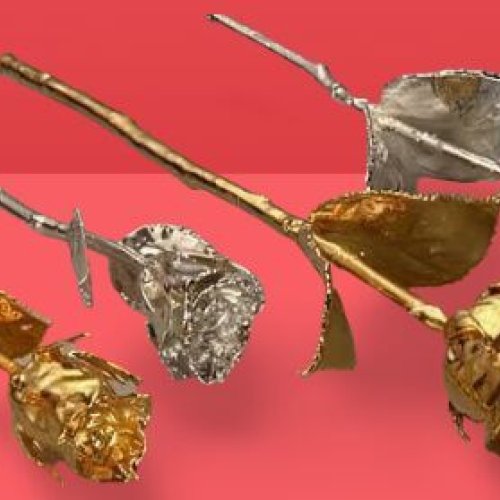 Real Rose Dept In Gold &AMP;AMP; Silver