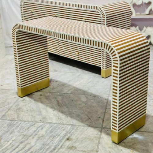 Bone Inlay Console Table
