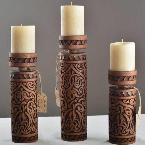 Wooden Candle Holder